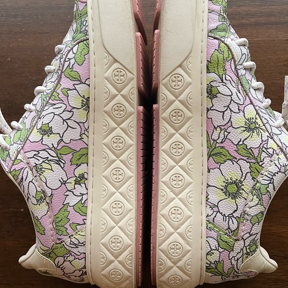 Tory Burch Floral Platform Sneakers - Pink and Green - Picture 6 of 6